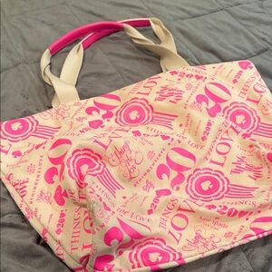 Pink and Cream Kate spade Tote Bag
